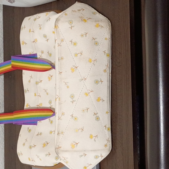 Coach Rainbow Roller Skate Canvas Tote Bag - Picture 6 of 10